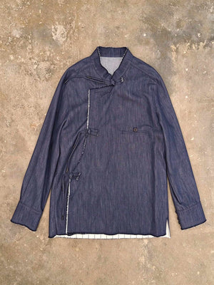 Natural-Blend Denim Tang Jacket — 26001 — view 3