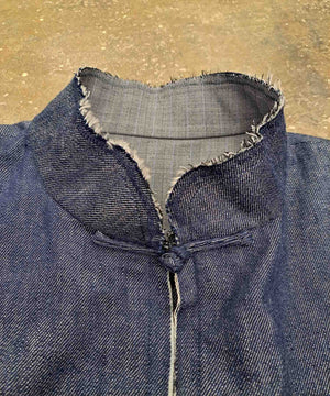Wool-Blend Denim Tang Reversible Jacket — 26004 — View 1