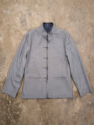 Wool-Blend Denim Tang Reversible Jacket — 26004 — View 12