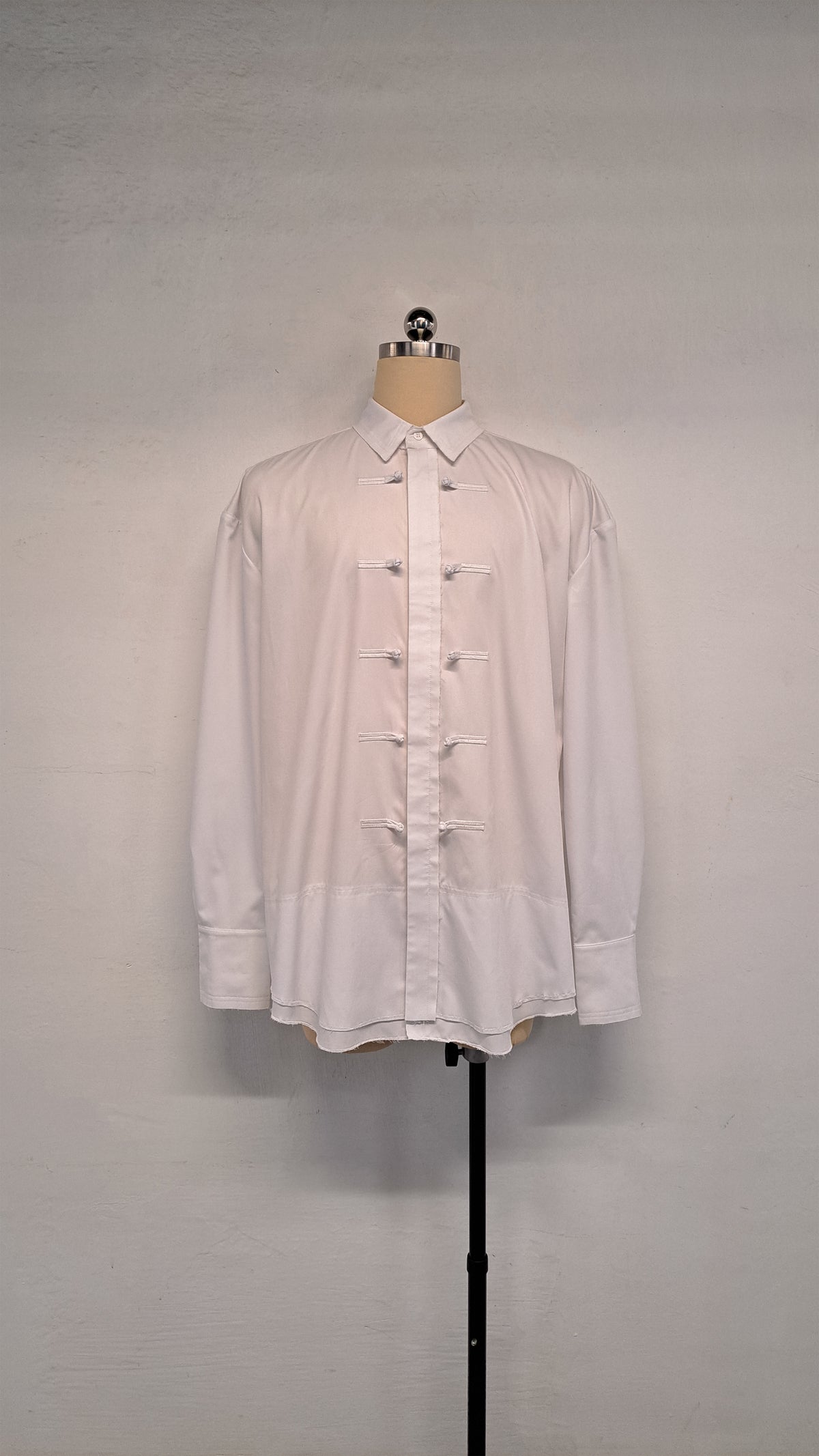 Cotton Tang Frog Button Shirt