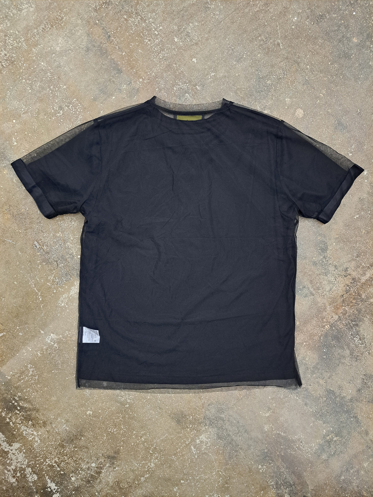 "Keep in Faith" Slogan Embriodery Mesh Top
