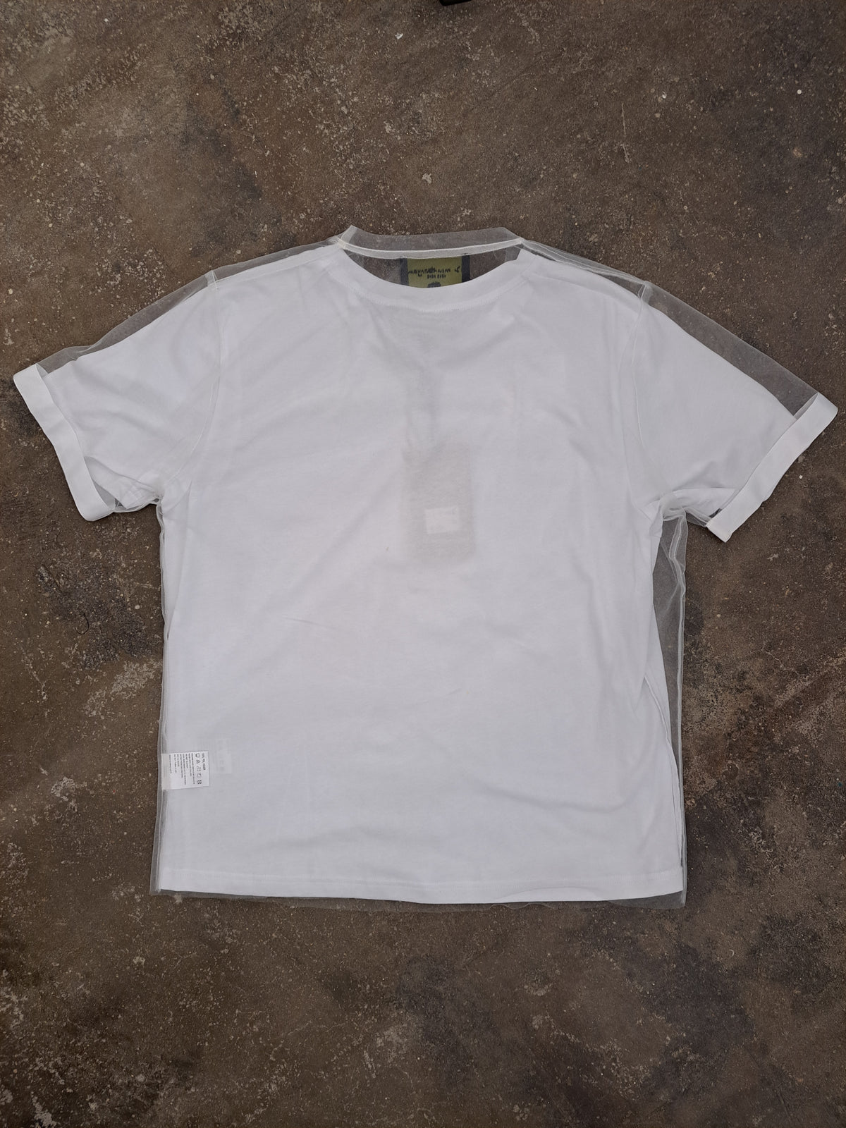 "Keep in Faith" Slogan Embriodery Mesh Top