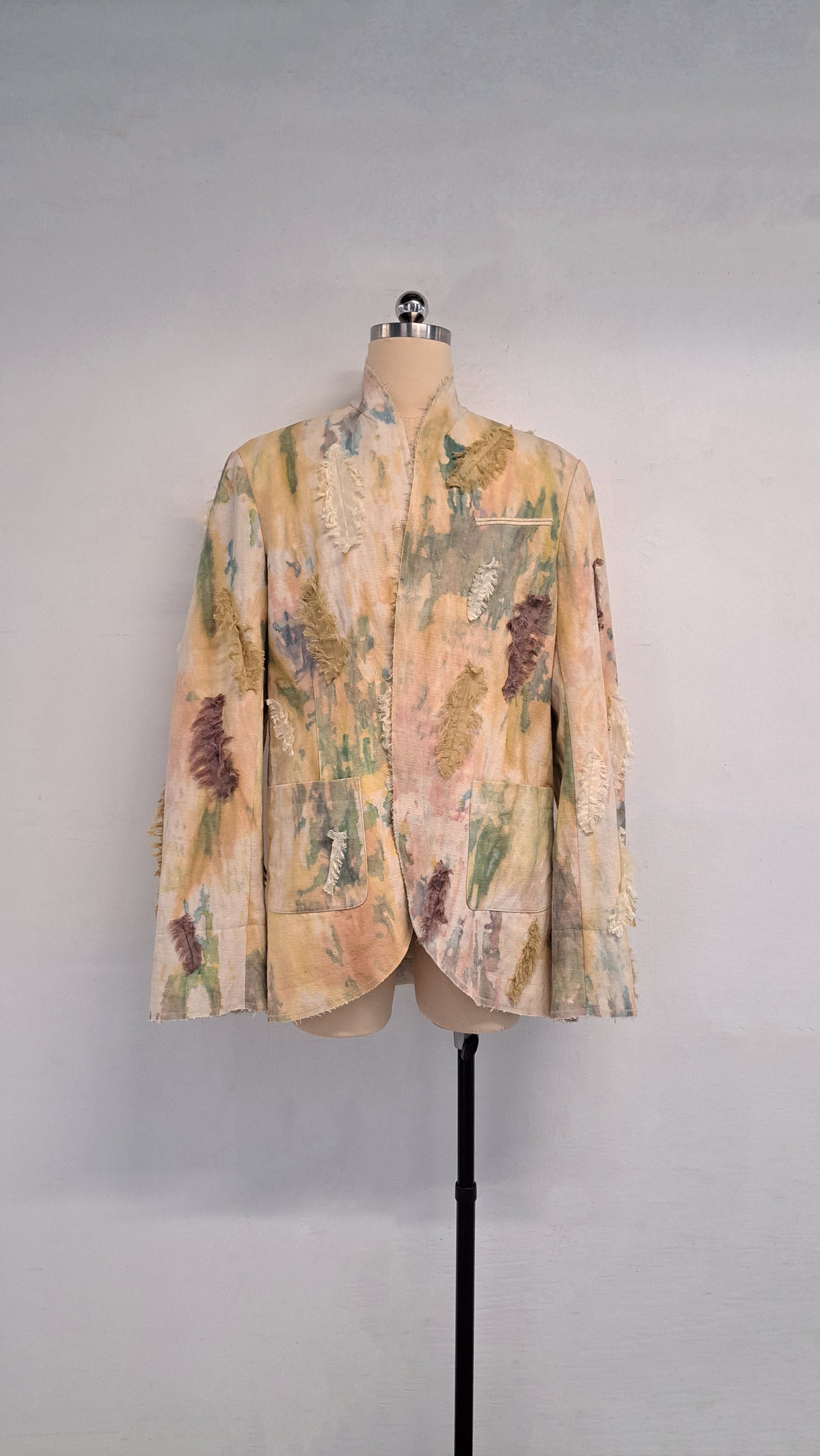 Artisanal Feather Botanical Dye Reversible Jacket