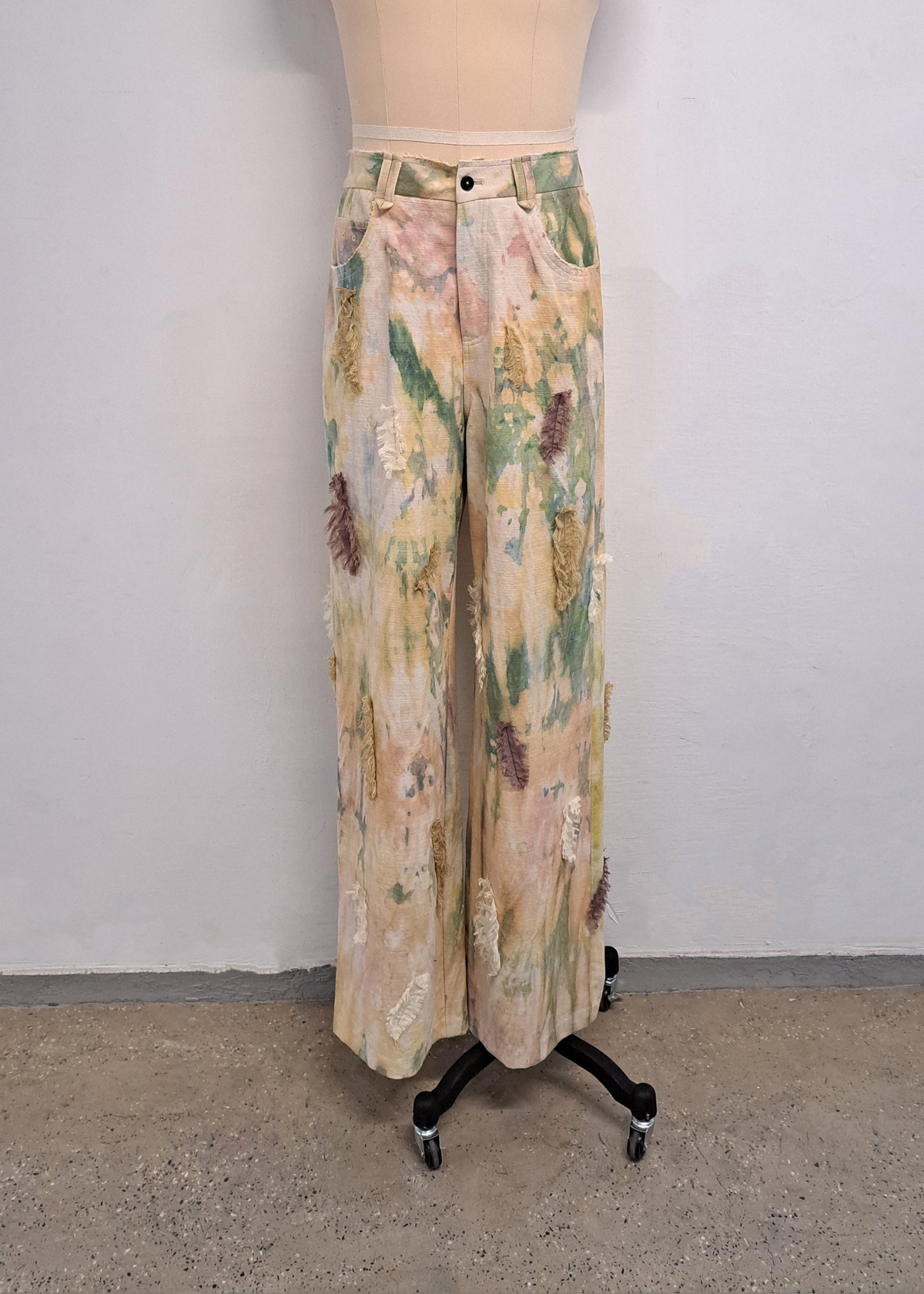 Artisanal Feather Botanical Dye Pants