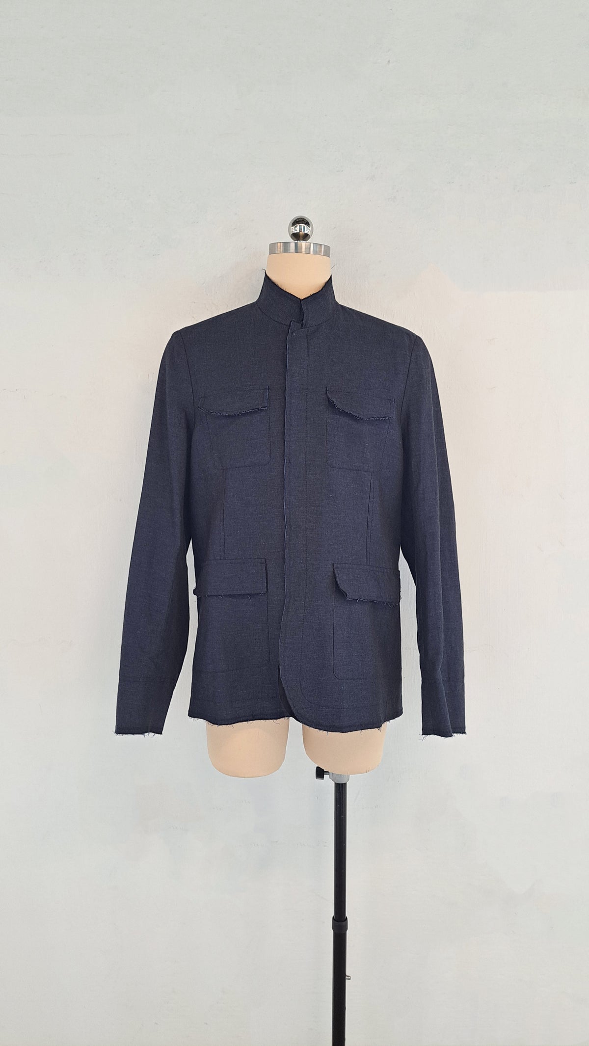 Natural-Blend Reversible Zhongshan Suit