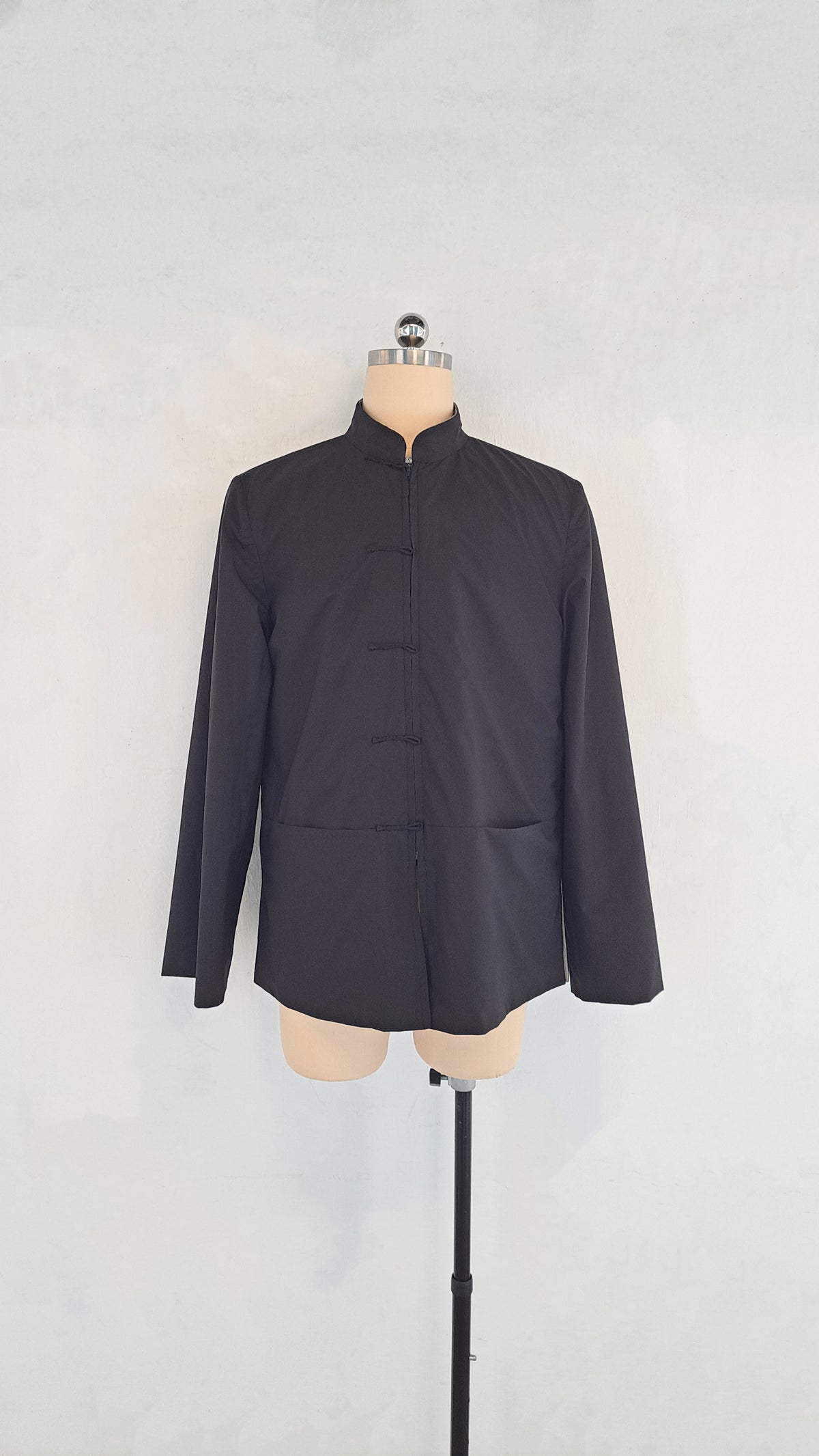 Zippered Wool-Bkend Reversible Tang Jacket