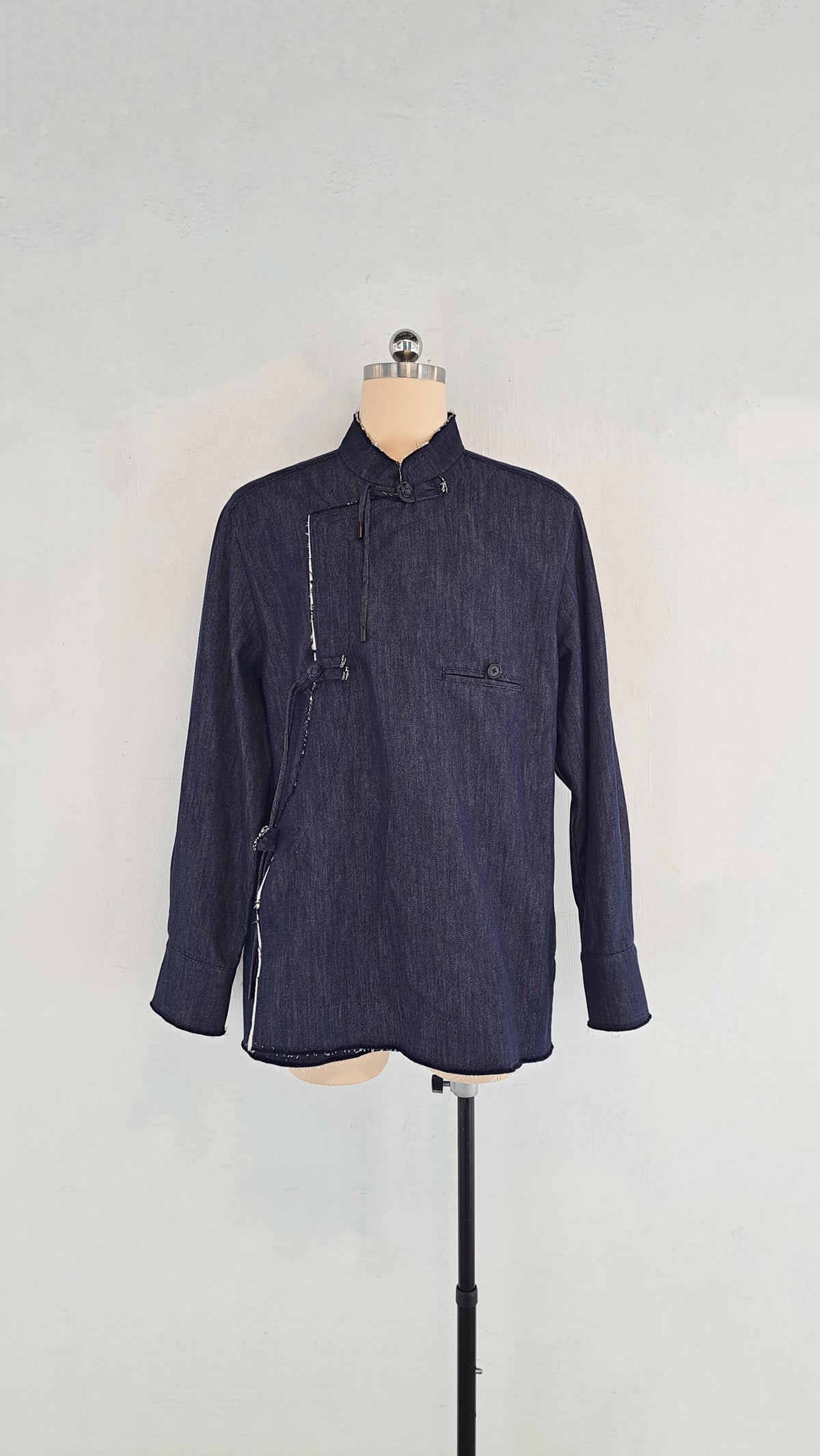 Natural-Blend Denim Tang Jacket