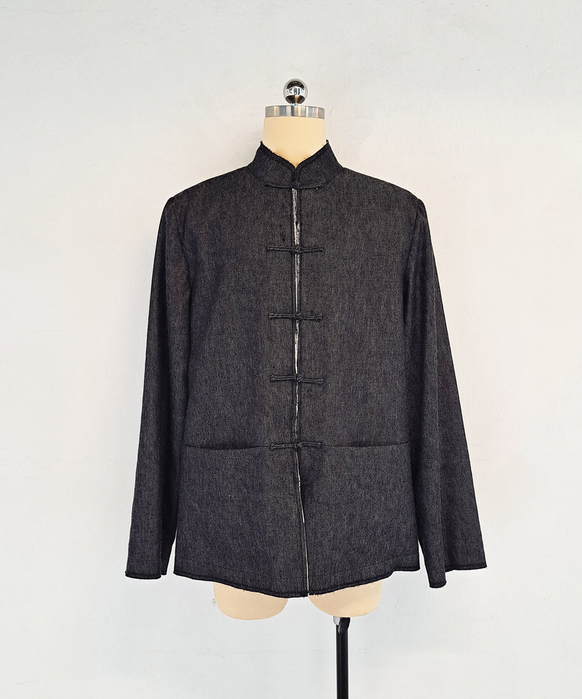 Wool-Blend Denim Reversible Tang Jacket
