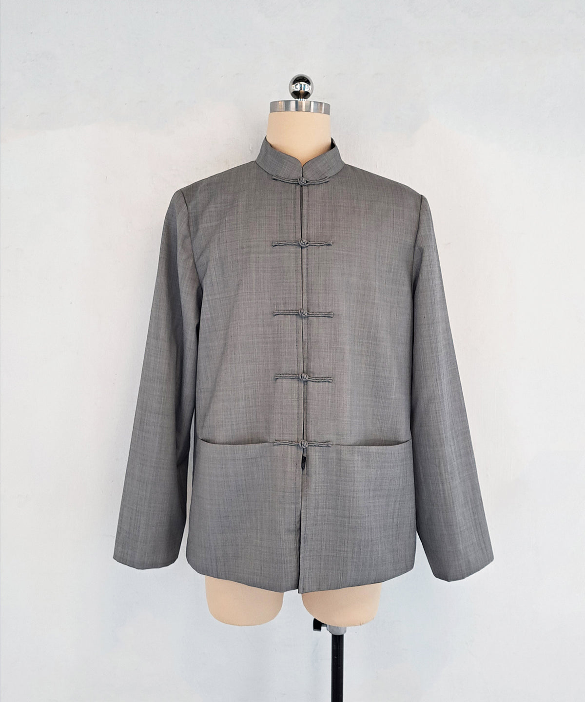 Zippered Wool-Blend Reversible Tang Jacket