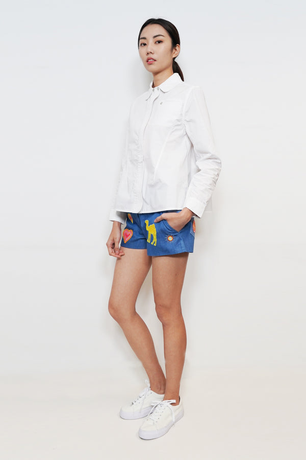 Embroidery Badge Shorts
