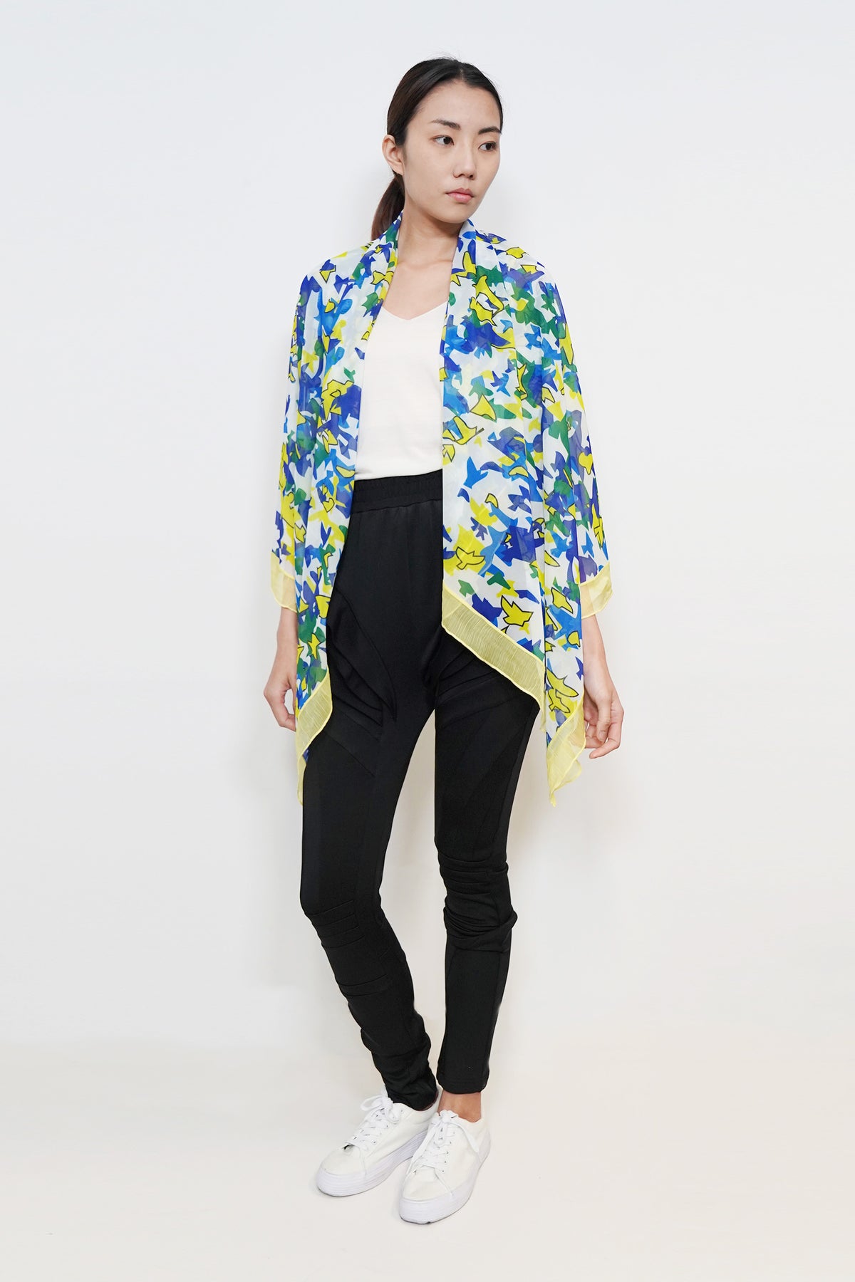 Geometrical Birds Print  Scarf