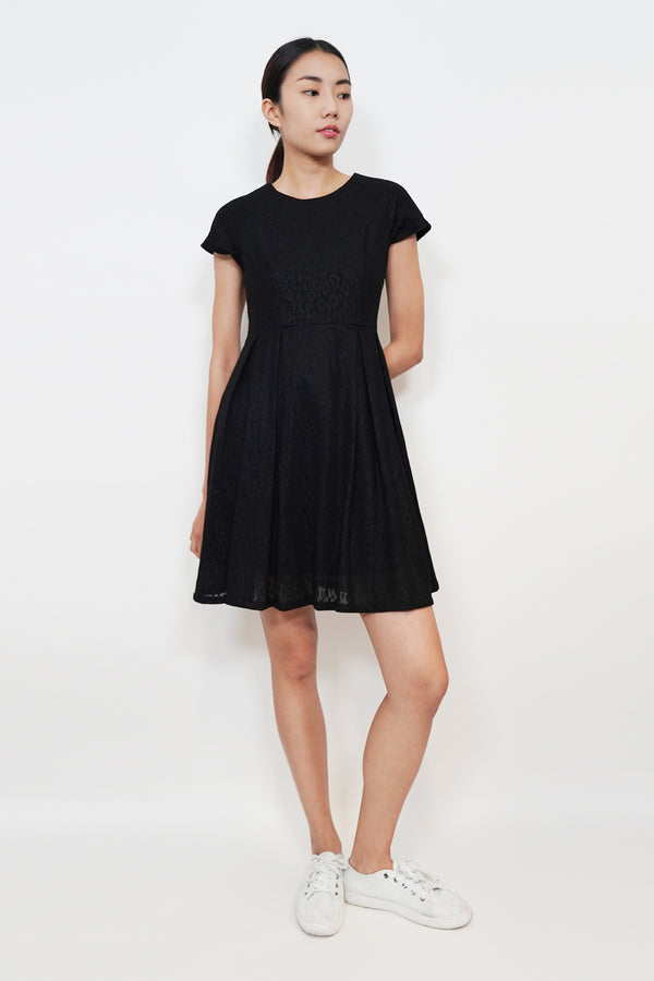 Pleated Lace Dress