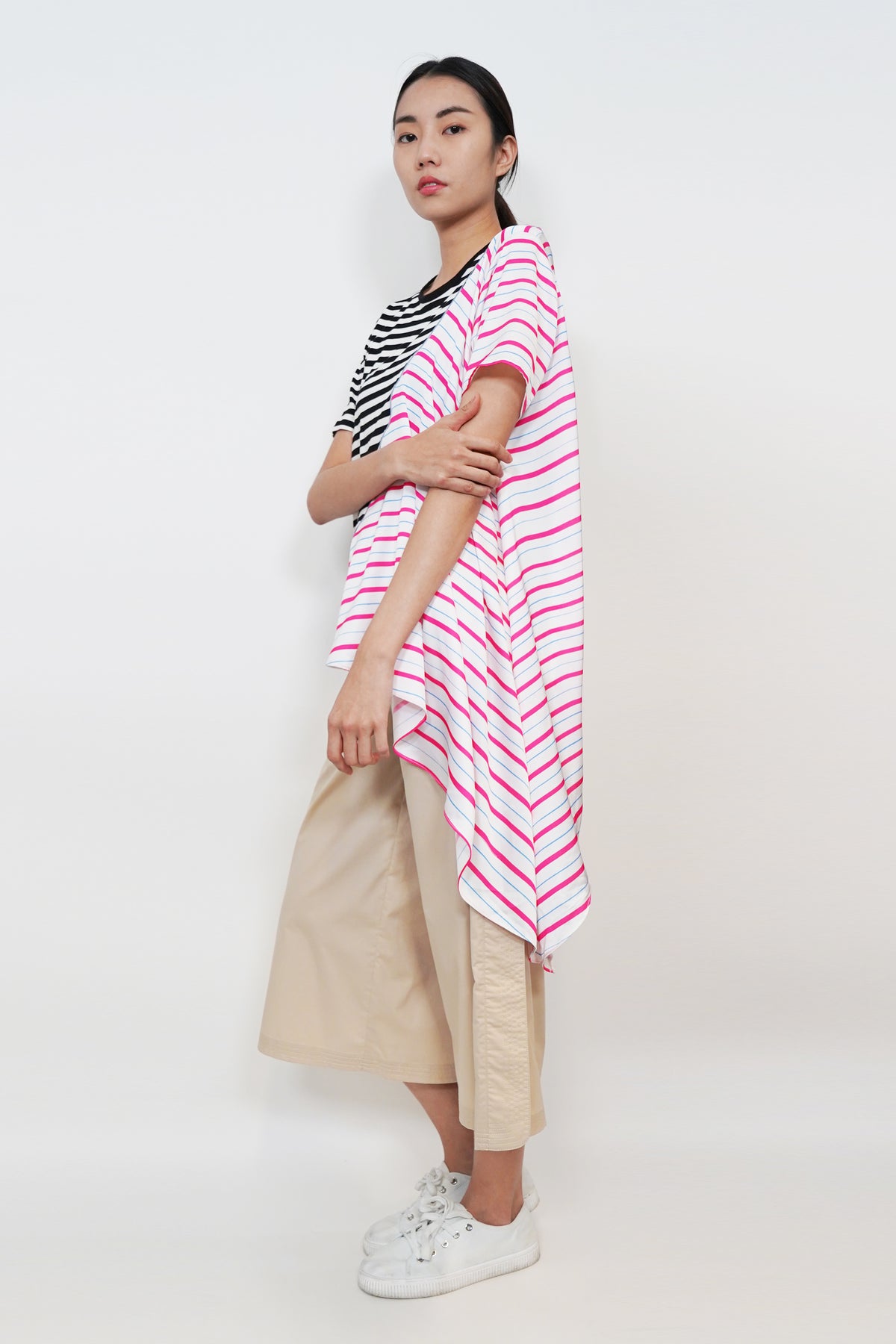 Irregular Stripe Print T-Shirt