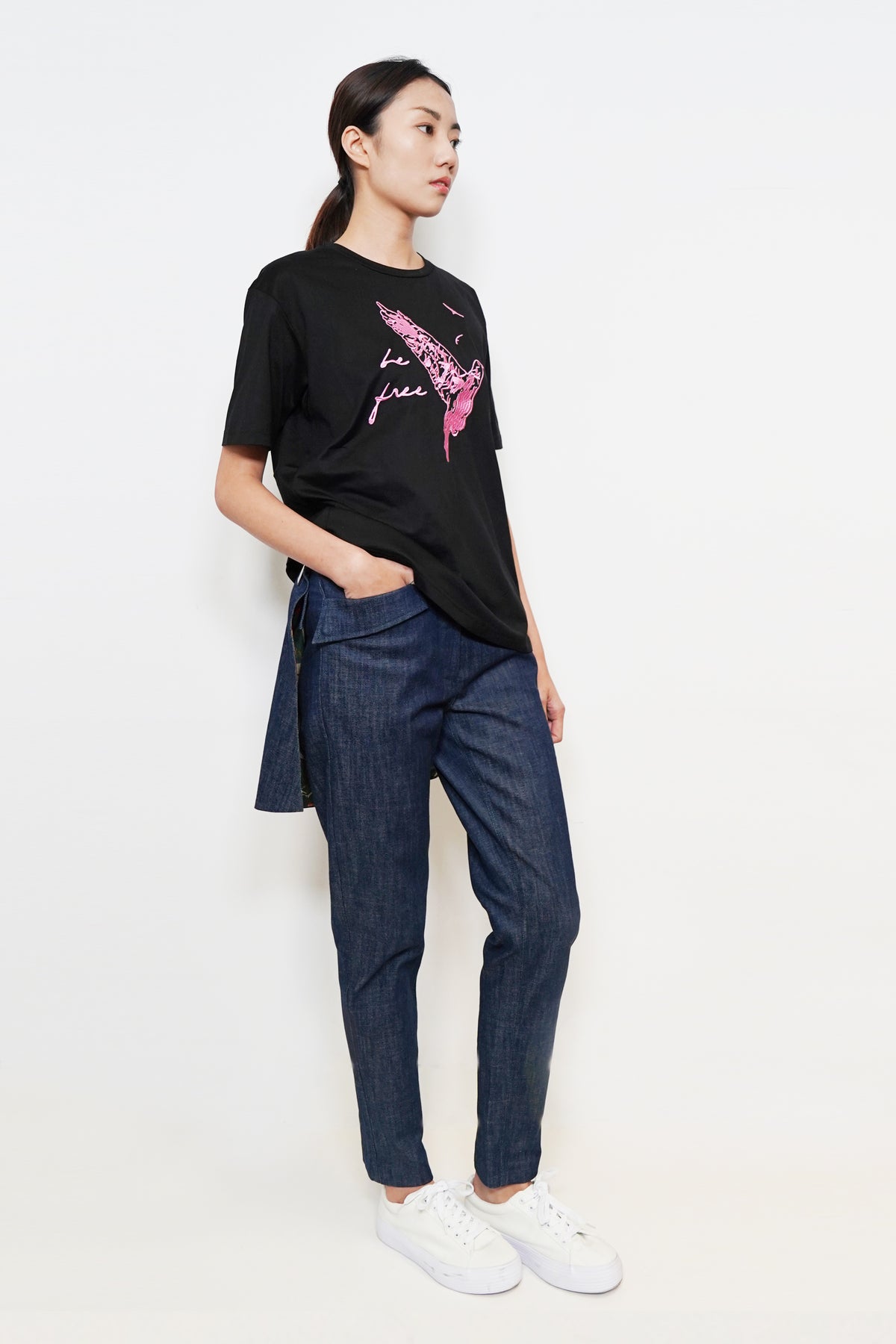 "Be Free" Embriodery  T-Shirt