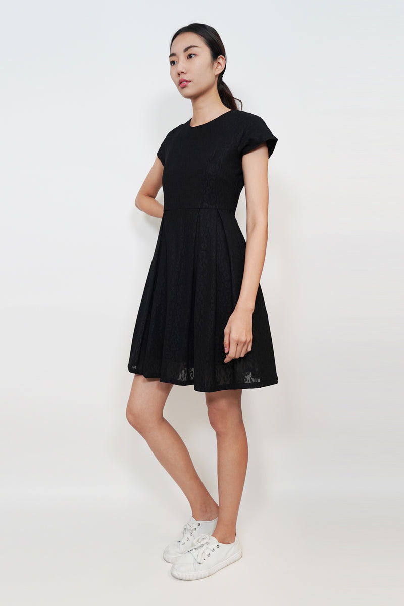 Pleated Lace Dress