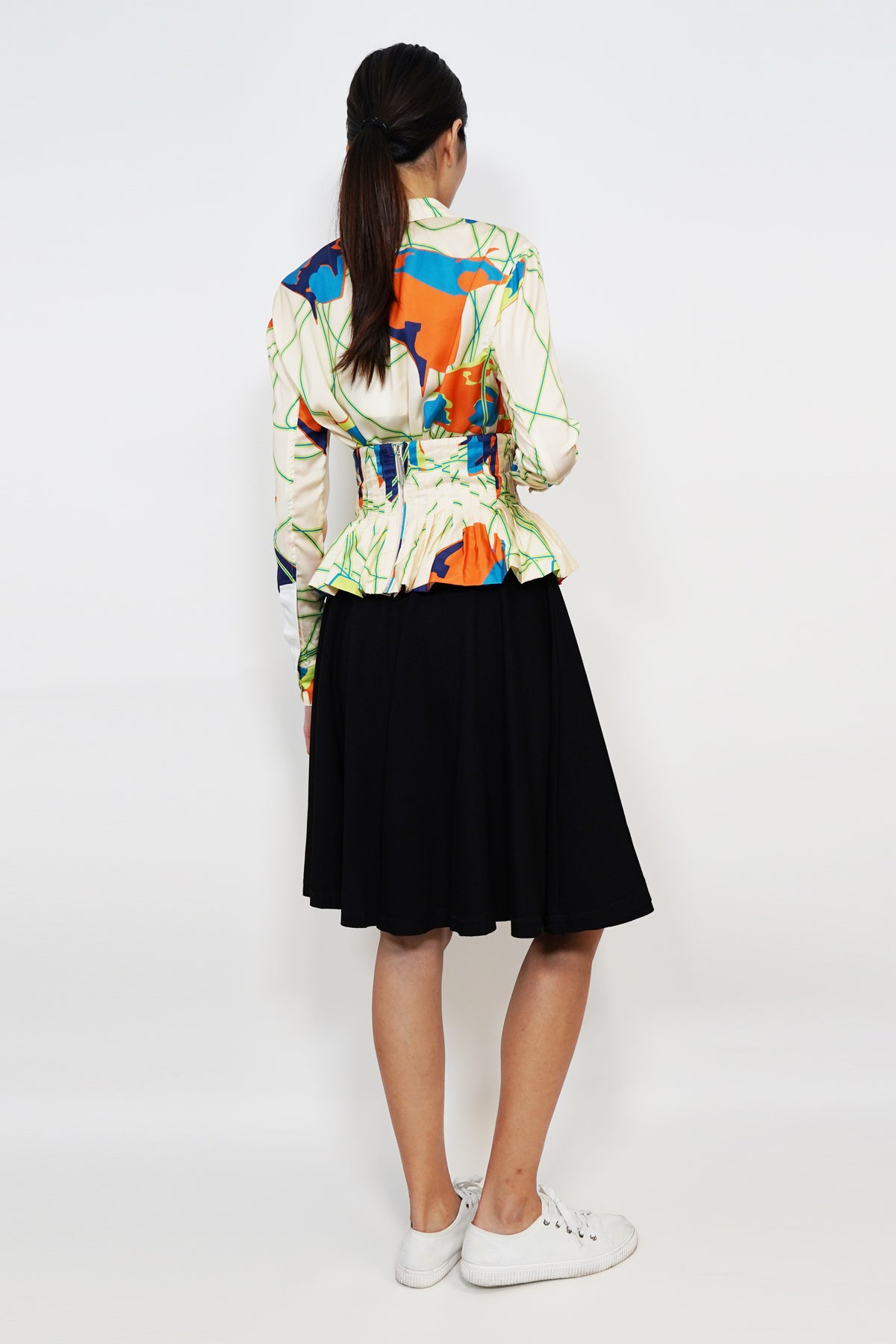 Floral Print Frill Detail Corset