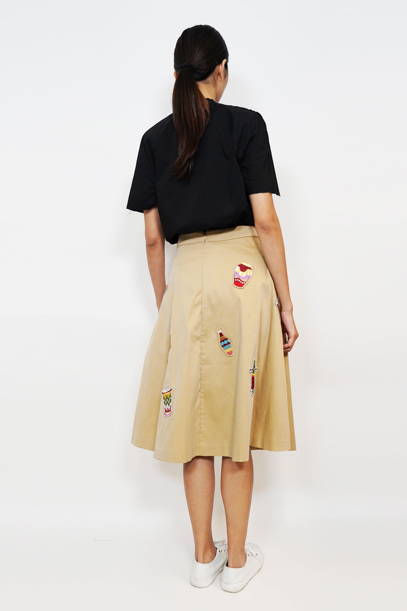 Embroidery Patch Skirt
