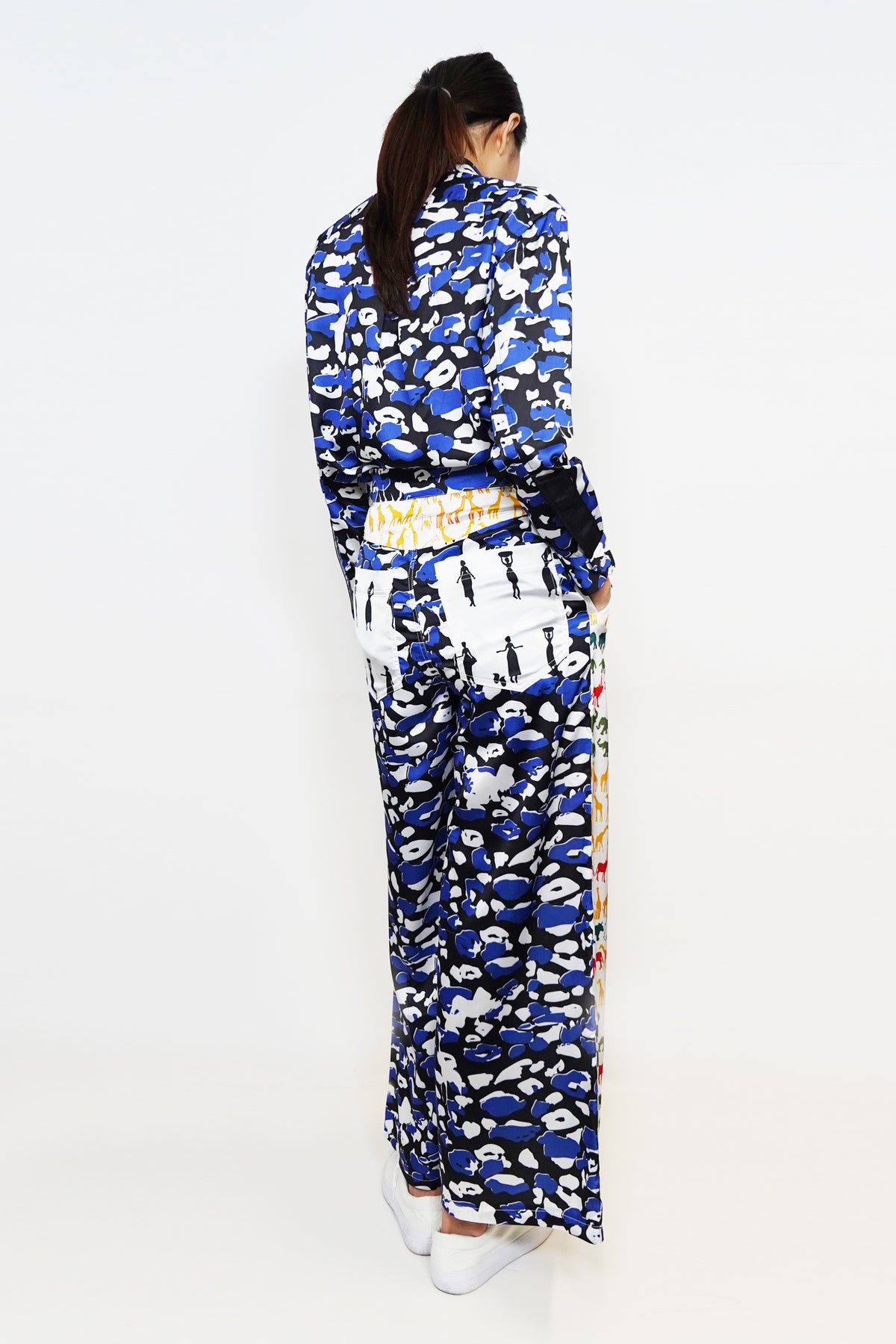 Print Mixture Pants