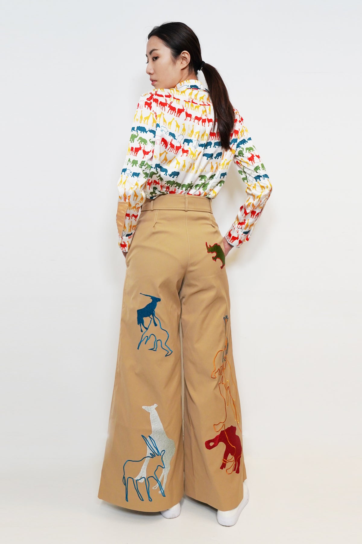 Animal Stripe Print Blouse